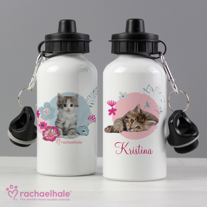 Personalised Rachael Hale Cute Kitten Drinks Bottle Personalised Kids