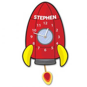 Rocket Ship Personalised Wall Clock