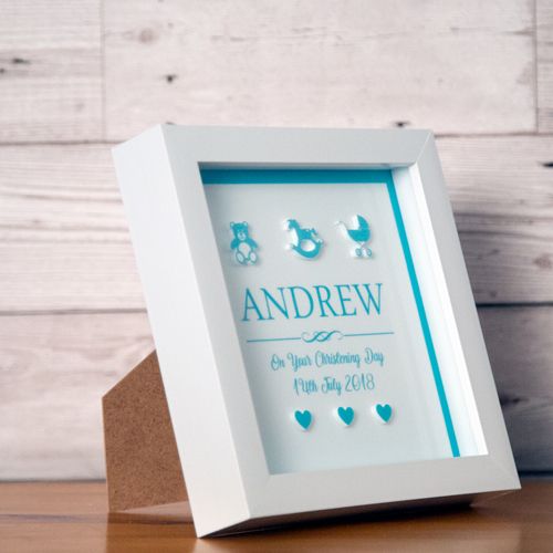 personalised new baby framed print