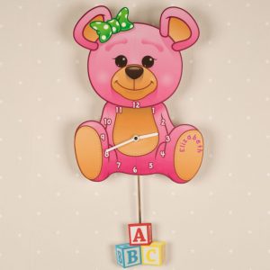 Personalised Teddy Bear Clock