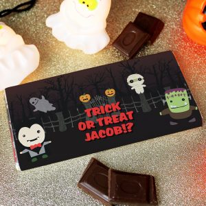 Personalised Halloween Chocolate Bar