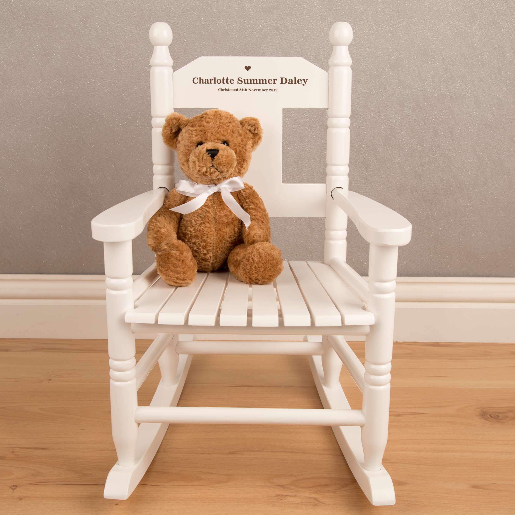Personalised White Children S Rocking Chair
