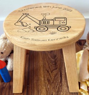 Personalised Wooden Stool Digger