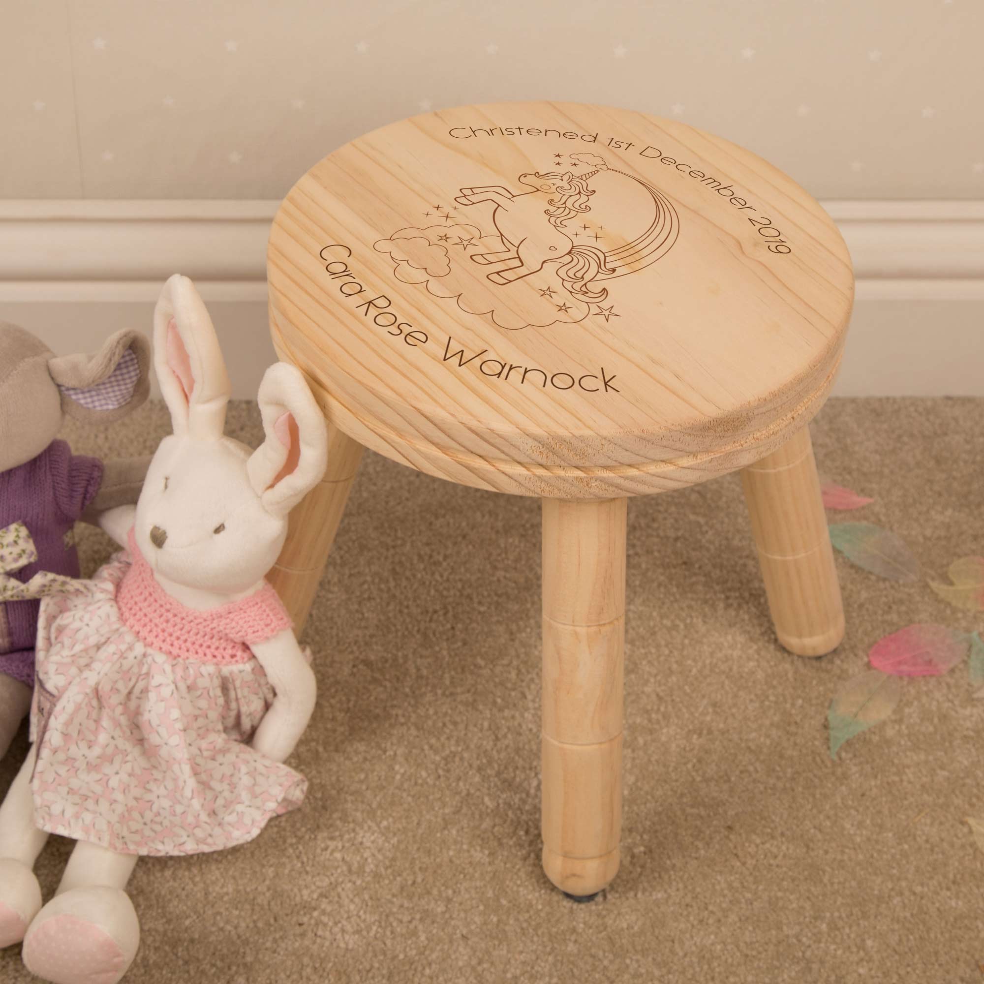 personalised wooden chair for child
