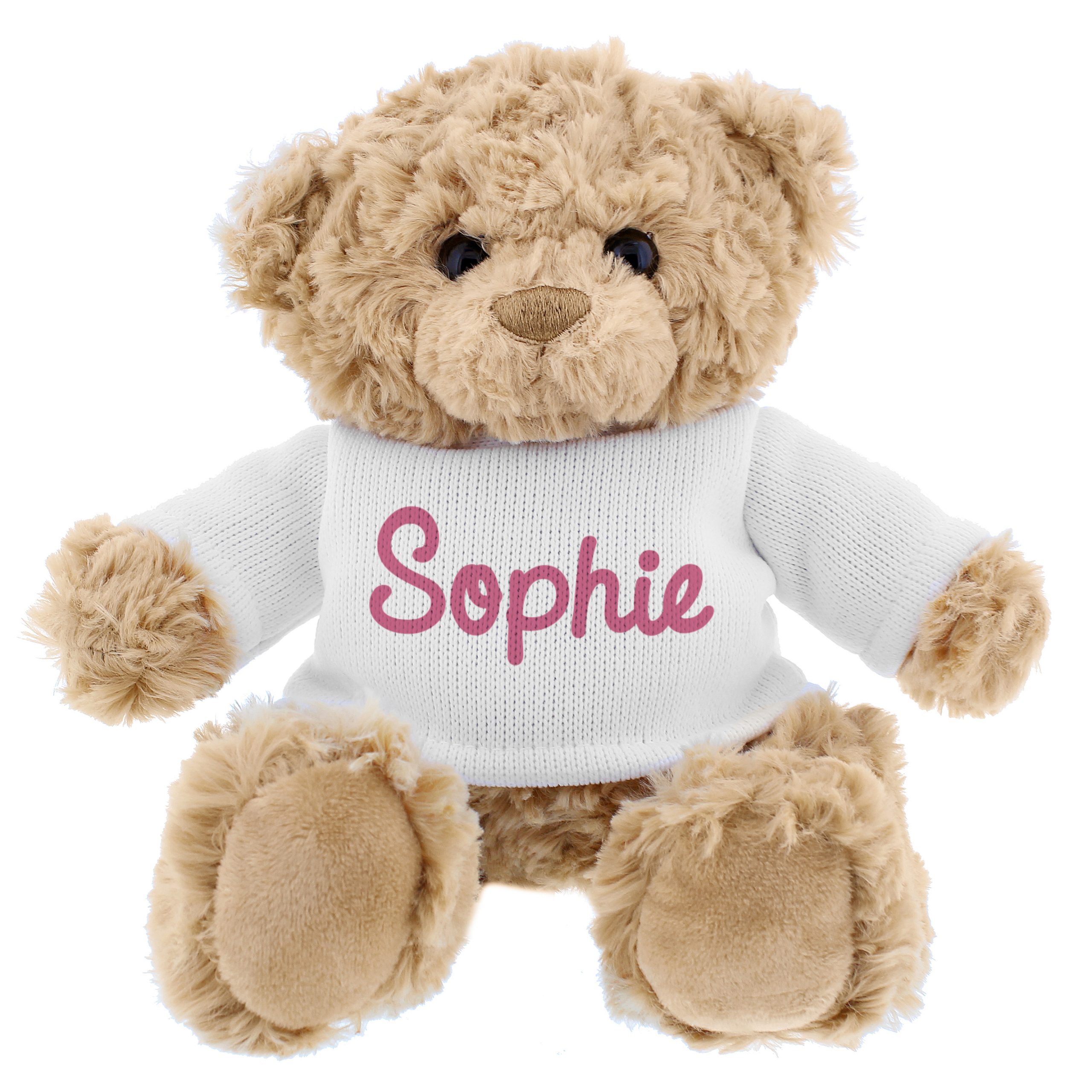 Personalised Pink Name Only Teddy Bear Personalised Plush Toys