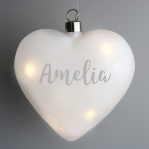 Personalised Name LED Hanging Heart