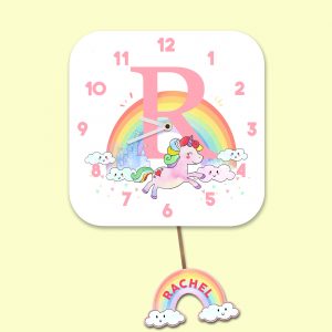 Alphabet Unicorn Clock
