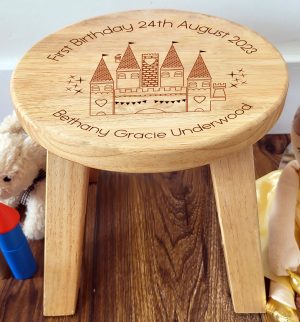 Personalised Magic Castle Wooden Stool