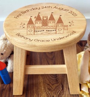 Personalised Magic Castle Wooden Stool