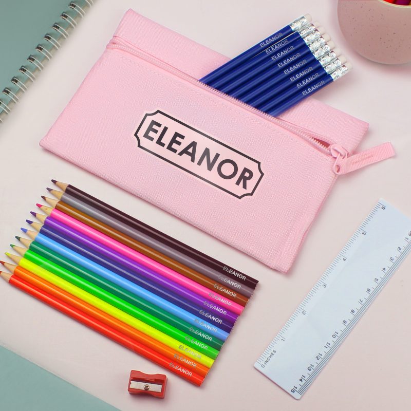Pink Pencil Case & Personalised Content - Image 4