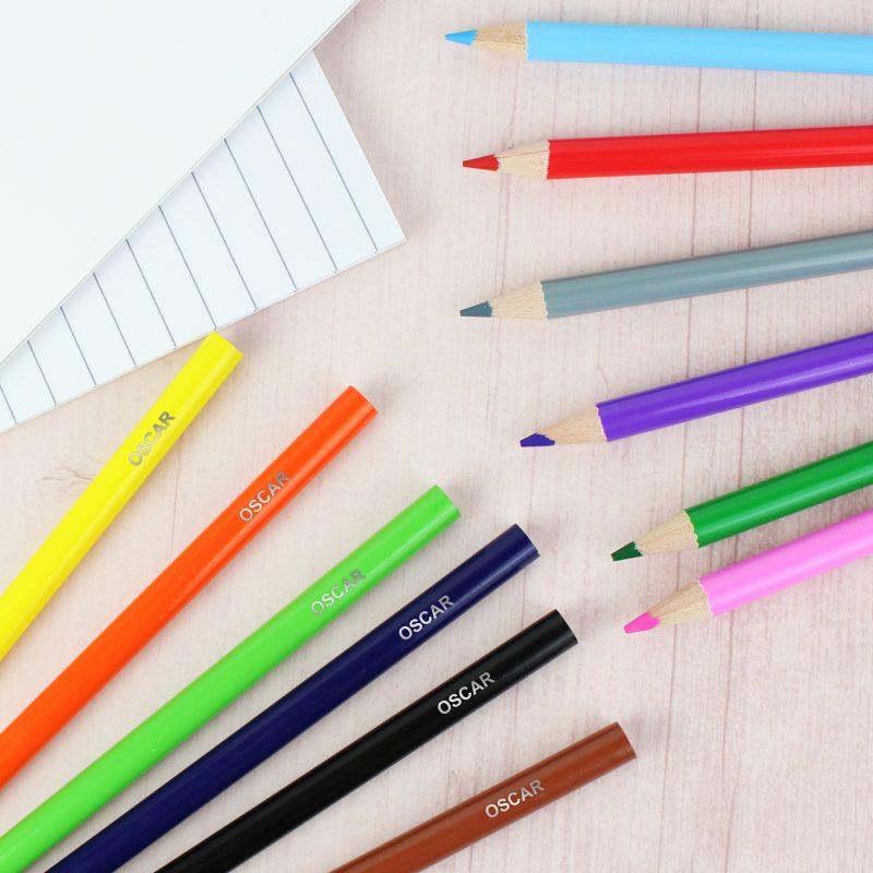 Blue Dinosaur Pencil case & Personalised Crayons - Image 3
