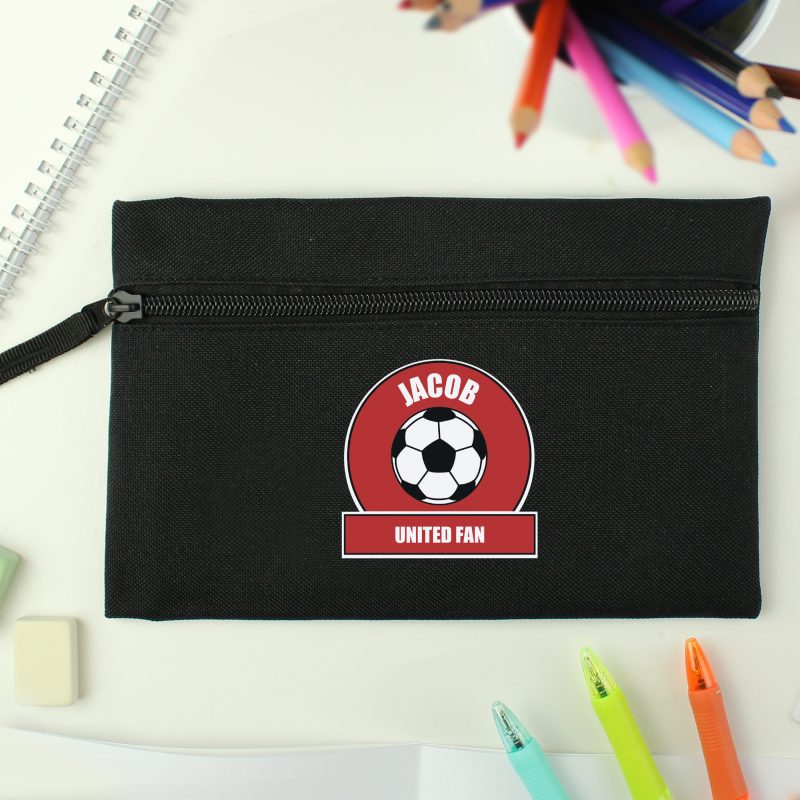 Red Football Fan Pencil Case - Image 2