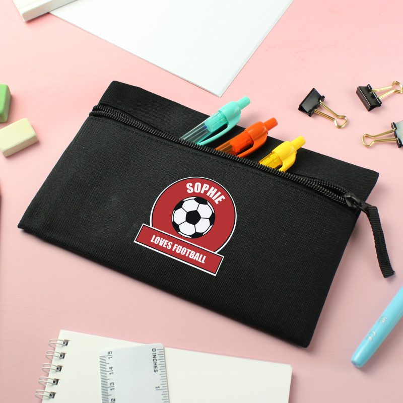 Red Football Fan Pencil Case - Image 3