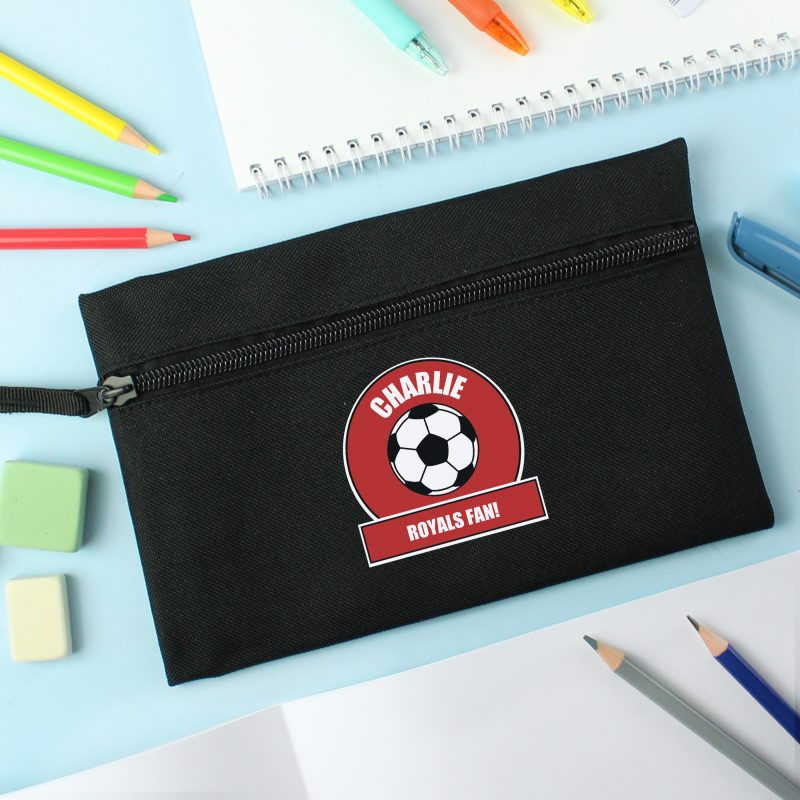 Red Football Fan Pencil Case - Image 4