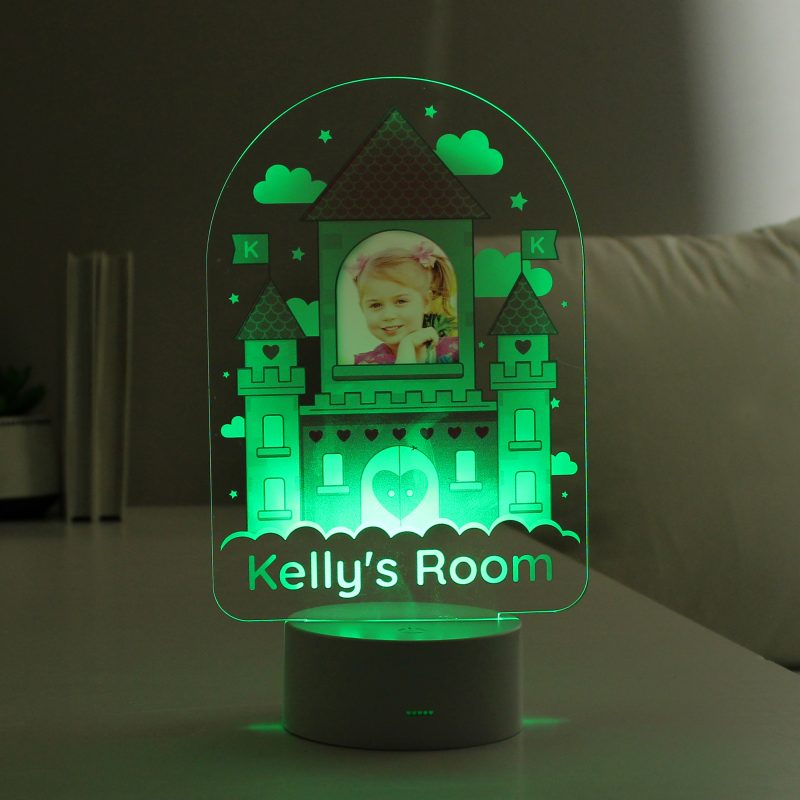 Personalised Pink Castle Photo Upload LED Colour Changing Night Light - Image 7