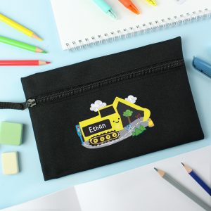 Personalised Digger Pencil Case