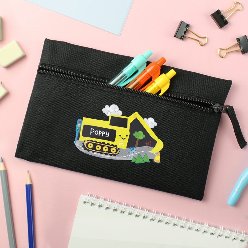 Personalised Digger Pencil Case - Image 4