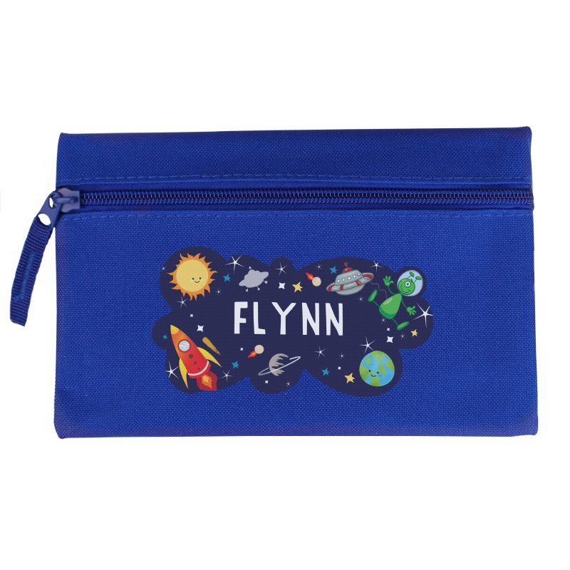 Personalised Space Blue Pencil Case - Image 5