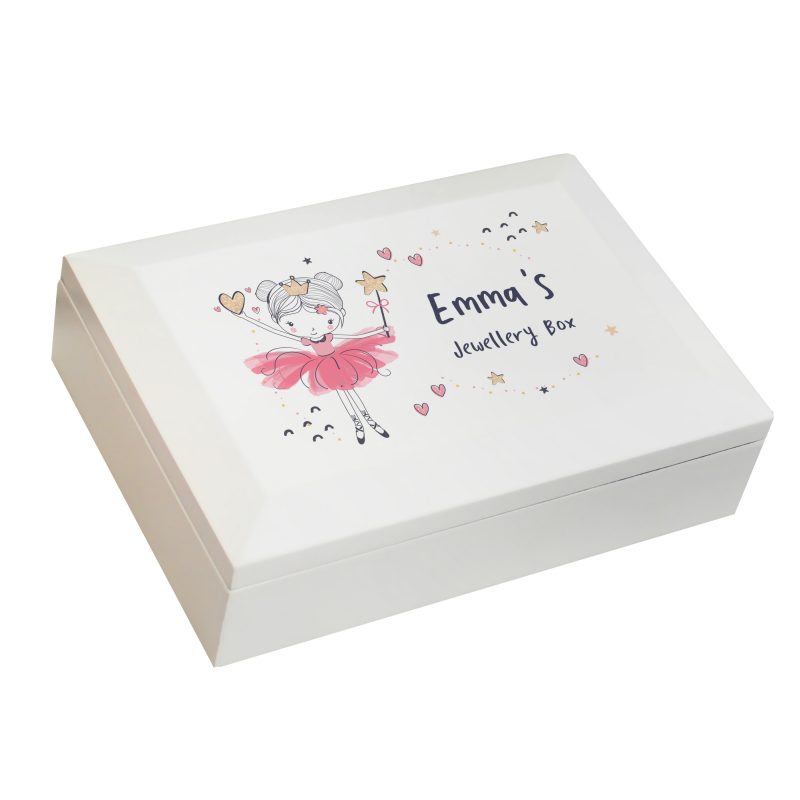 Personalised Princess Ballerina Wooden Jewellery Box - Image 6