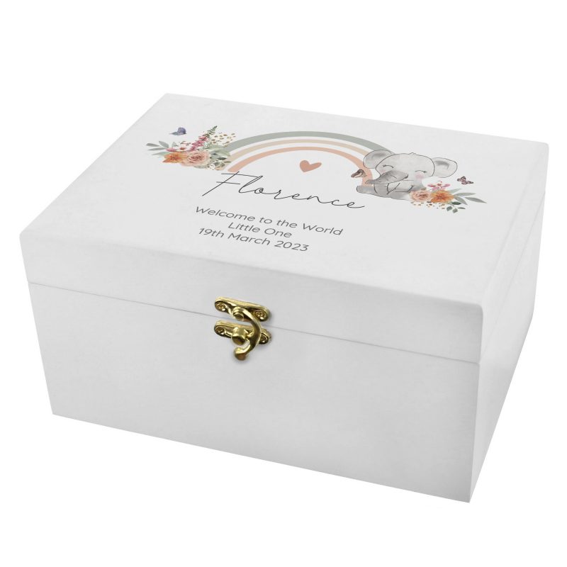 Personalised Elephant Wooden Keepsake Box - Image 6