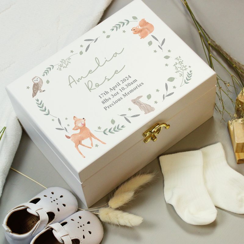 Personalised Woodland Animal Wooden Keepsake Box - Image 3