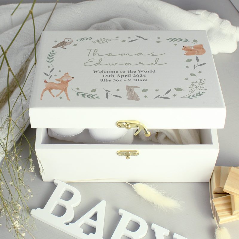 Personalised Woodland Animal Wooden Keepsake Box - Image 5
