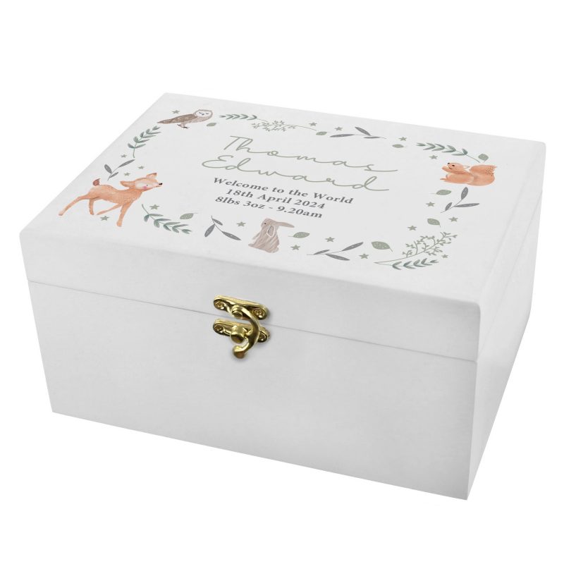 Personalised Woodland Animal Wooden Keepsake Box - Image 6