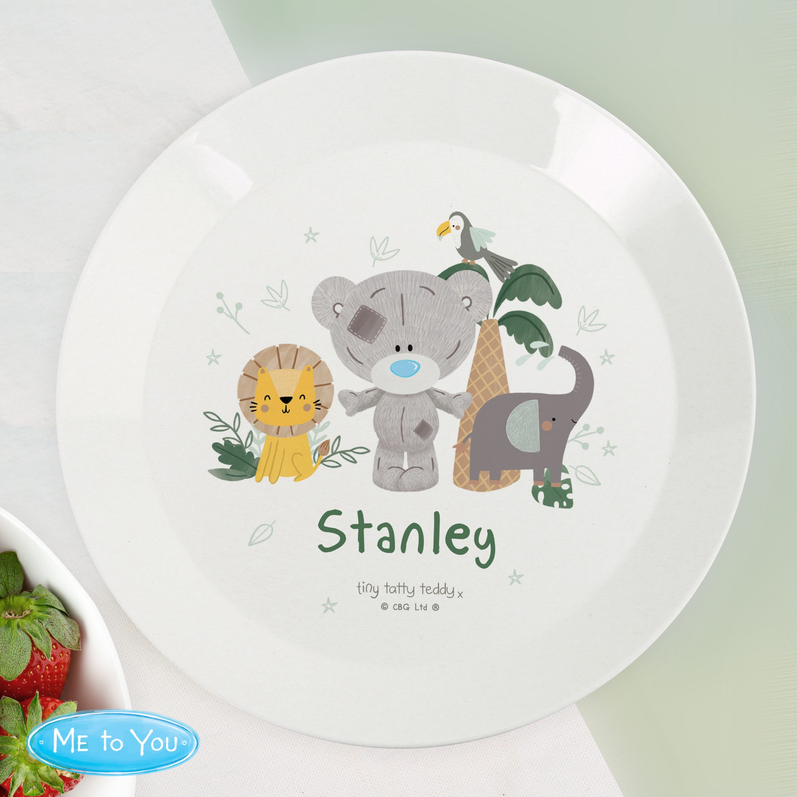 Personalised Tiny Tatty Teddy Jungle Animals Plate - Image 5