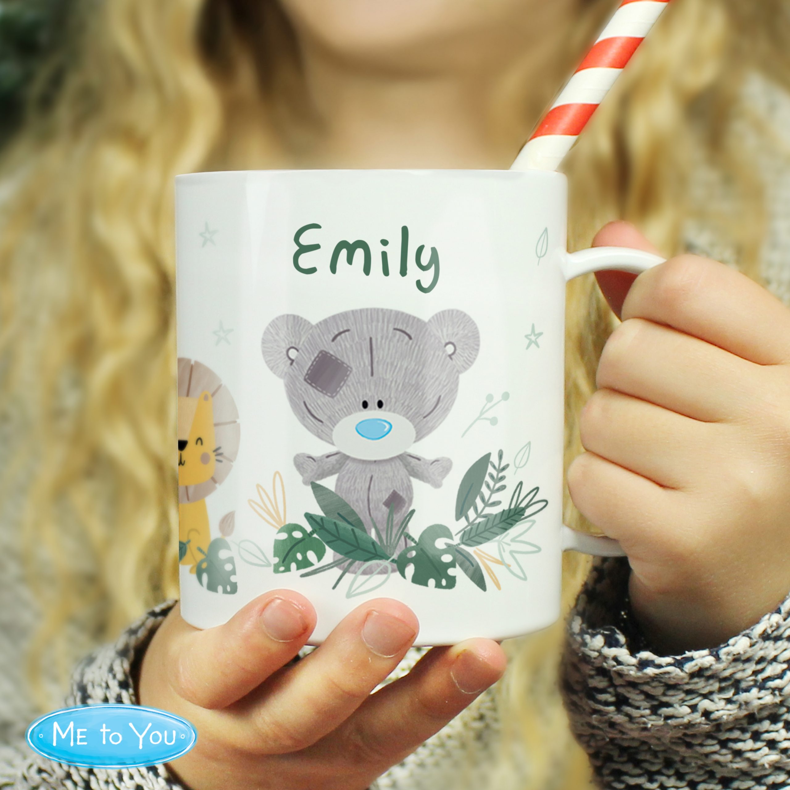 Personalised Tiny Tatty Teddy Jungle Animals Plastic Mug - Image 3