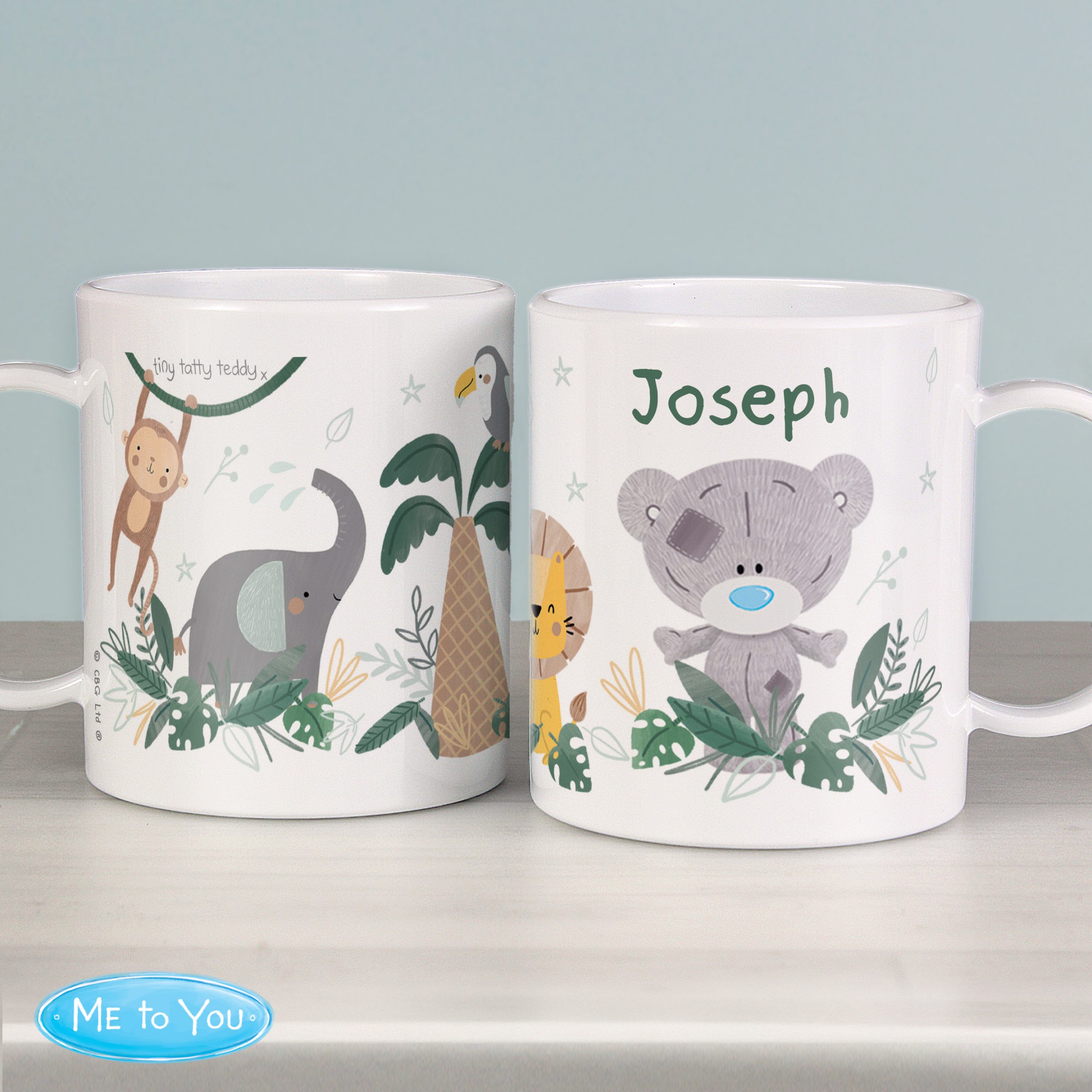 Personalised Tiny Tatty Teddy Jungle Animals Plastic Mug - Image 4