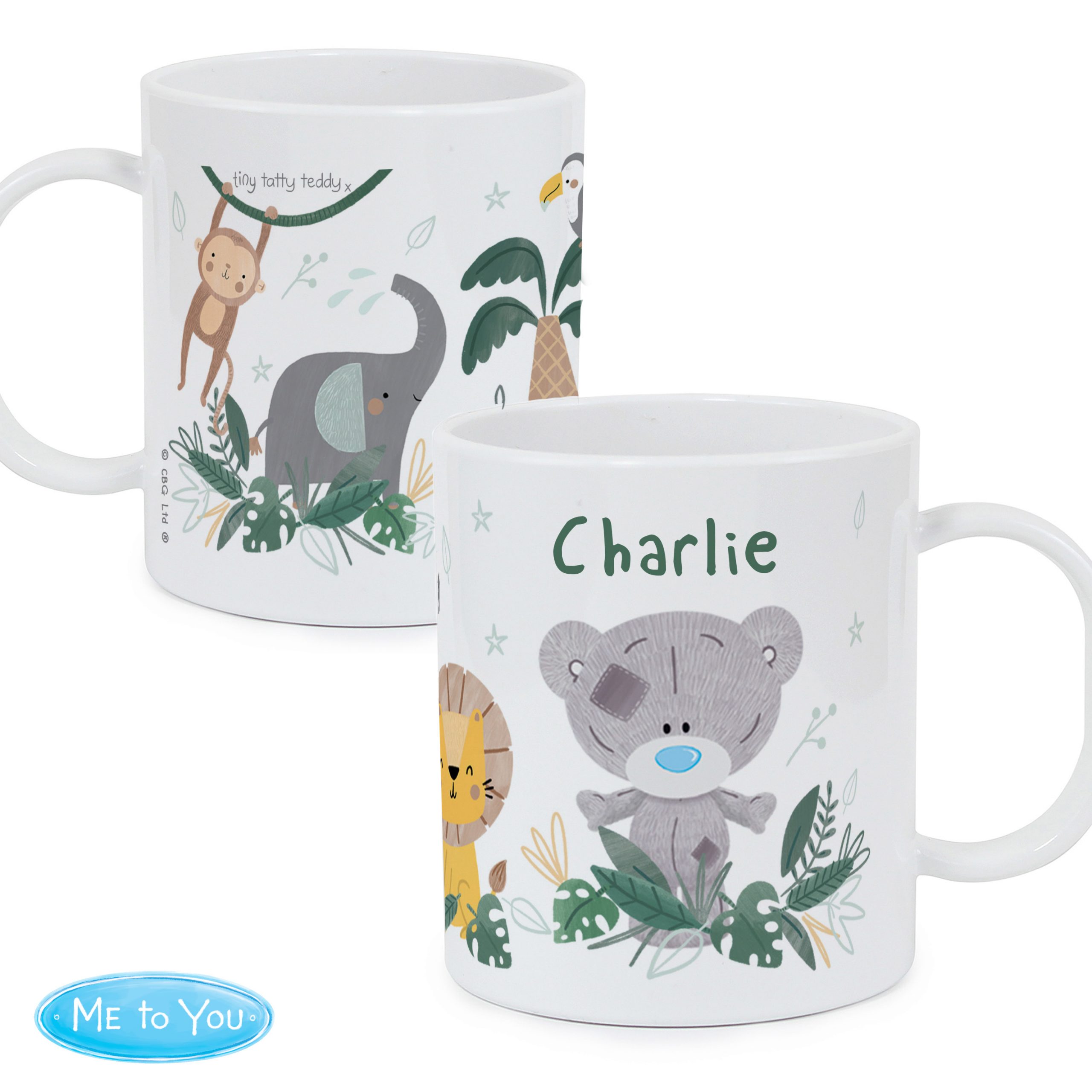 Personalised Tiny Tatty Teddy Jungle Animals Plastic Mug - Image 5