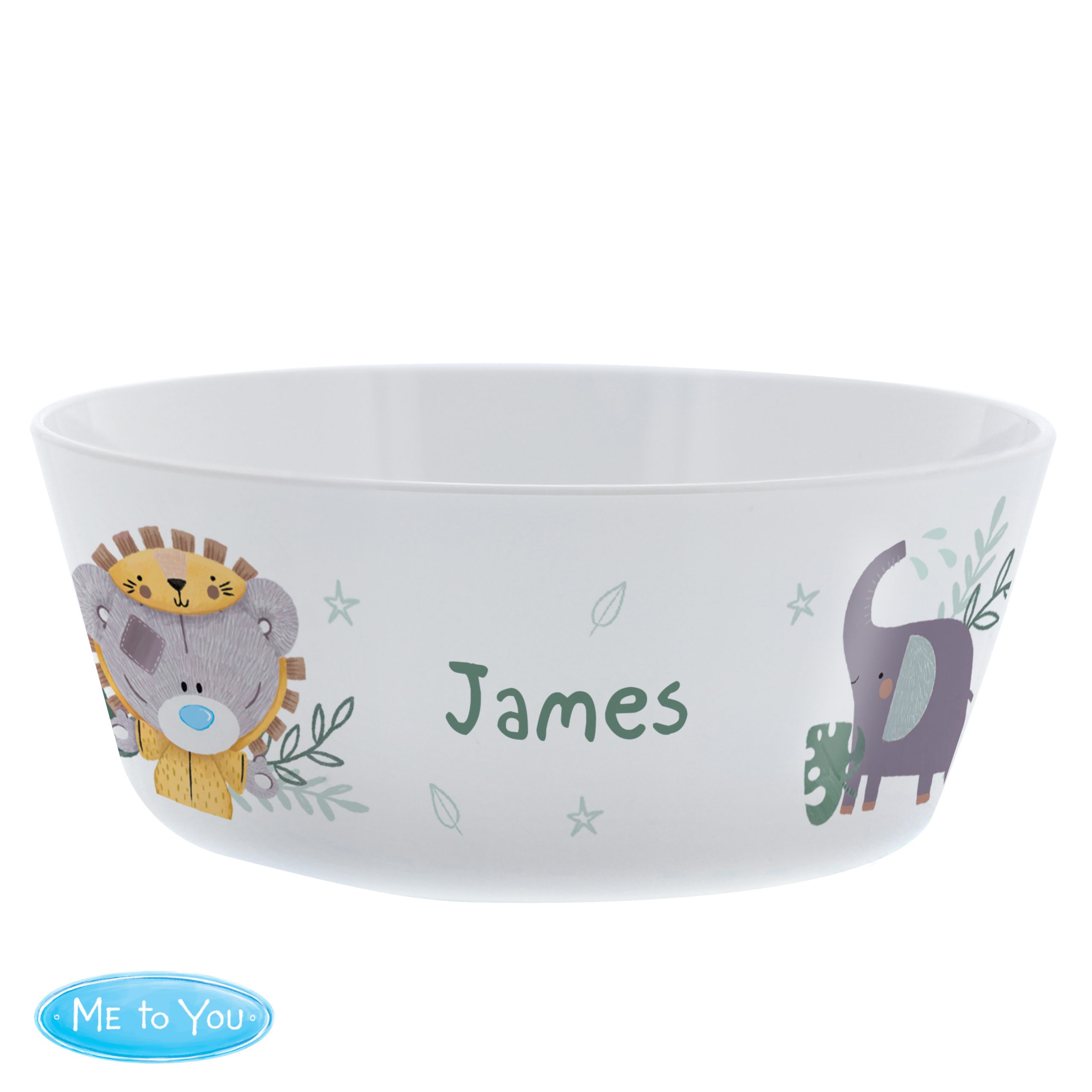 Personalised Tiny Tatty Teddy Jungle Animals Plastic Bowl - Image 5
