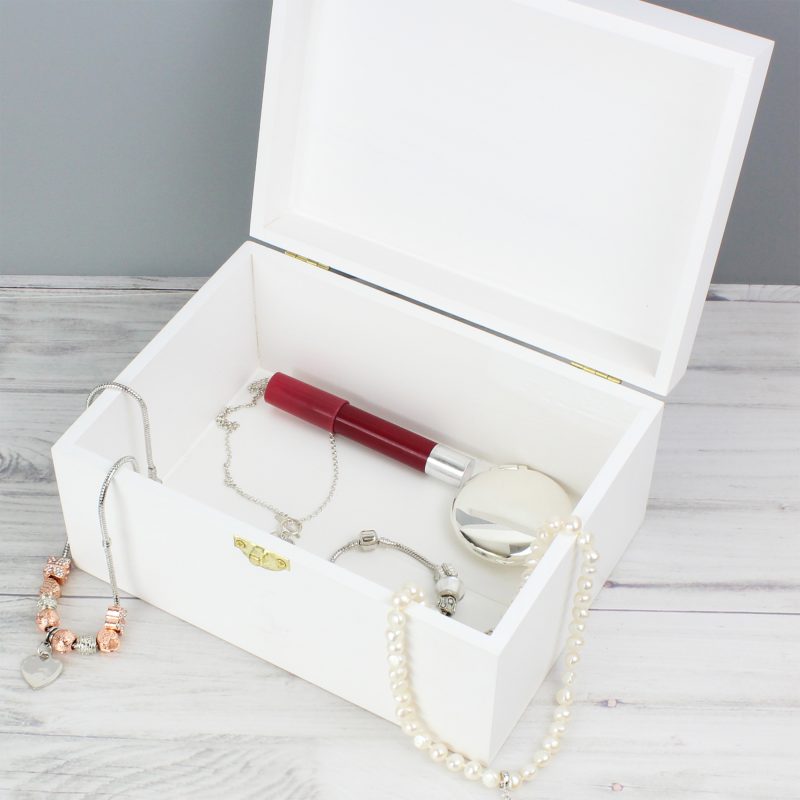 Personalised Floral Wooden Keepsake Box